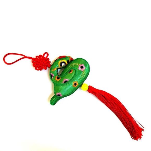 Green animal Chinese decorative  tassel hanging ornament - Picture 1 of 8